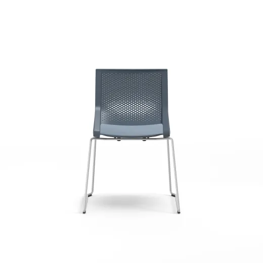 Quarry, Sled Base, Side Chair, Guest Chair, Back View