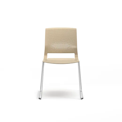 Quarry, Sled Base, Side Chair, Guest Chair, Front View
