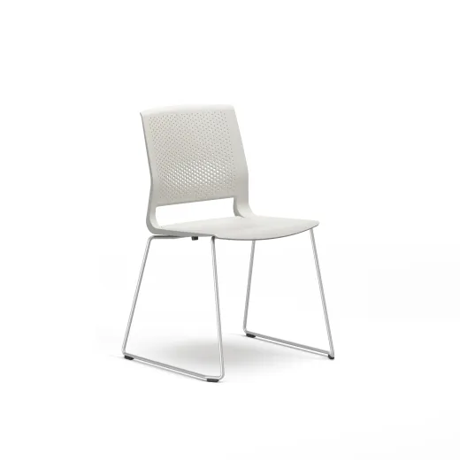 Quarry, Sled Base, Side Chair, Guest Chair, 3/4 View