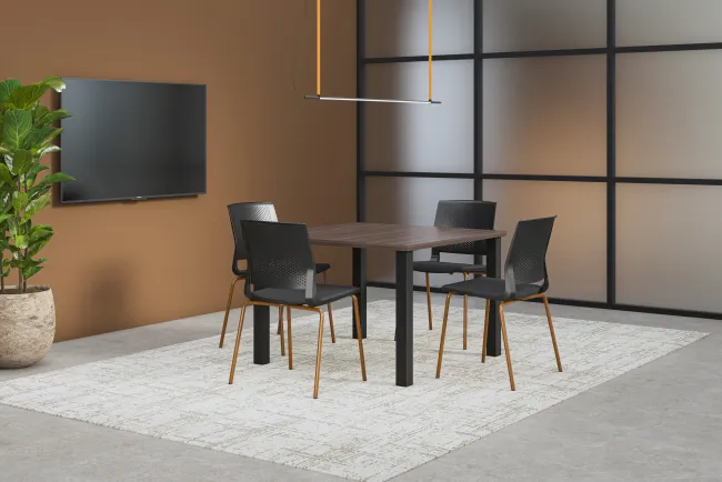 Meeting room, Day-to-Day Table, Quarry 4-Leg Chair with Glides​