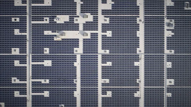 AIS Headquarters Solar Panels Aerial View