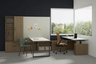 Calibrate Private Office with Itzee side chair and Auburn executive chair