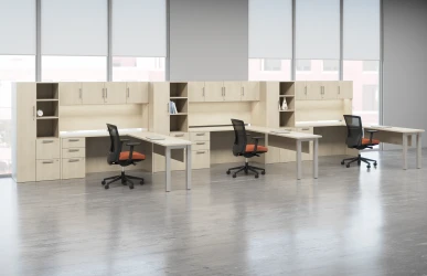 Calibrate Series Casegoods Open Plan with Upton Seating
