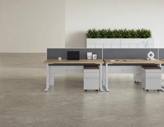G Series BF Mobile Pedestal, Encounter PowerBeam, Spine Screen, E Series Height Adj. Table