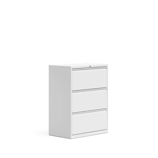 G Series 3-Drawer Lateral File, 3/4 View