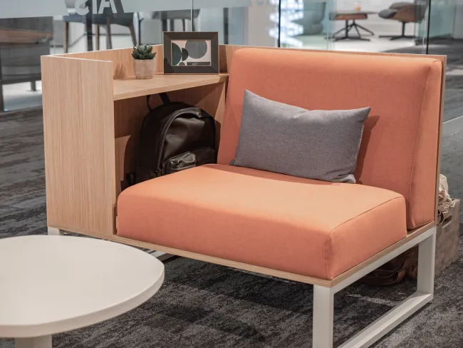 Chatham Cove Lounge, 34” H, 2-sided with personal storage