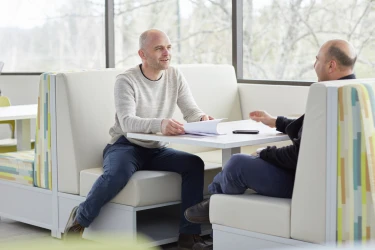 AIS Corporate Headquarters Cafe Sitting in LB Lounge Booth Seating