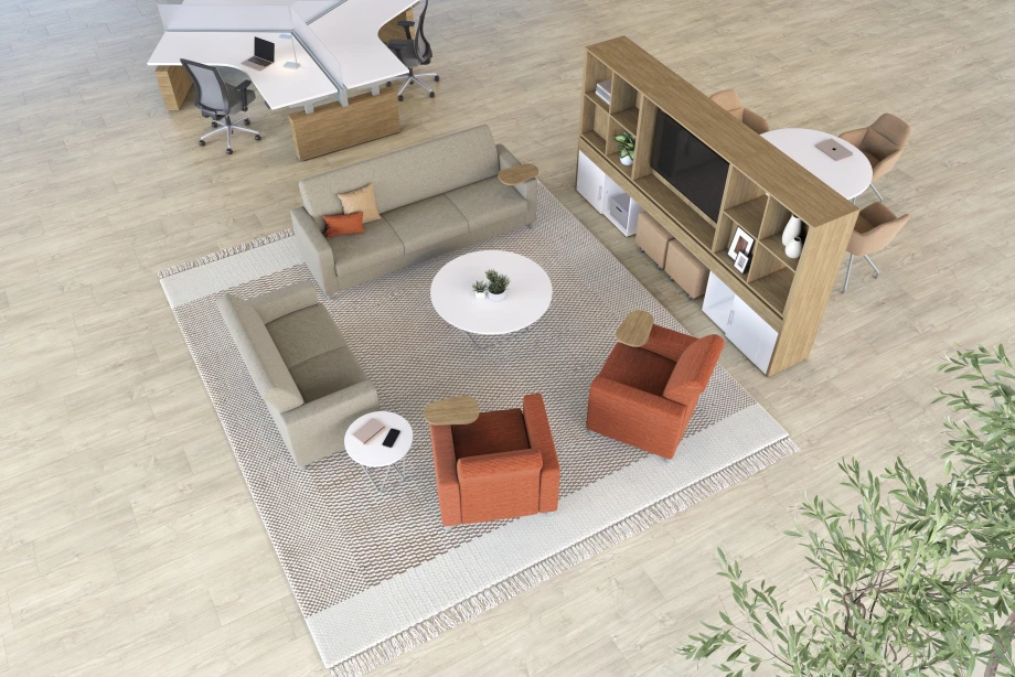 NV Lounge Seating with Community Workwall and Day-to-Day Collaborative ...