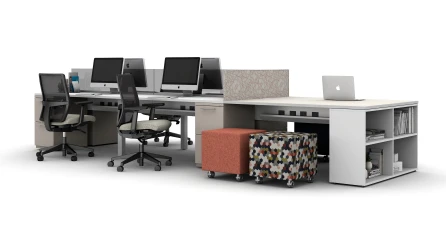 PowerBeam Four Station Application with 29 inch beam, l series steel storage 