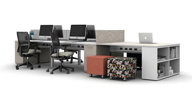 PowerBeam Four Station Application with 29 inch beam, l series steel storage 