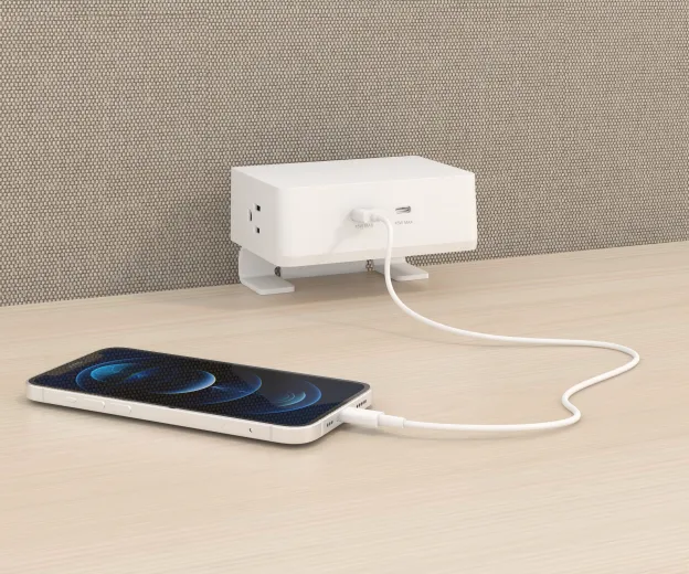 Bella Add-on Power with phone plugged into USB-A port