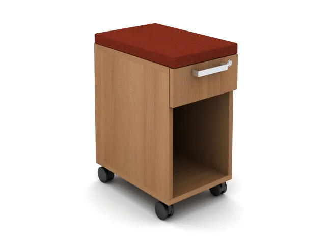 Calibrate Cubby 18” W Mobile Ped with cushion