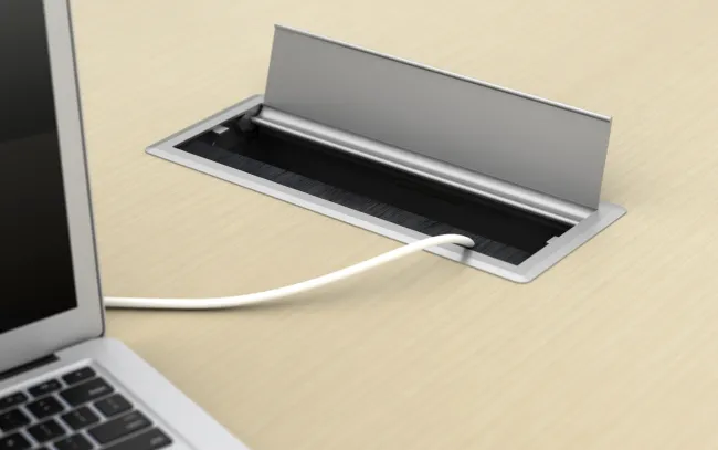 Calibrate Conference Table Top Power Box Detail Open