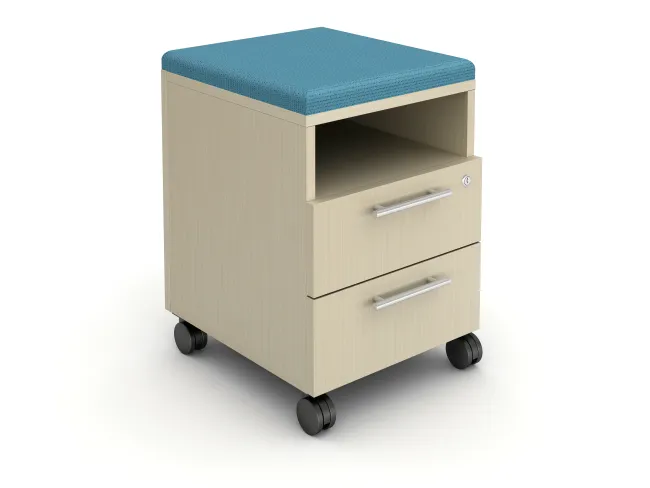 Cubby Ped with Top Opening and Box/Box Drawers