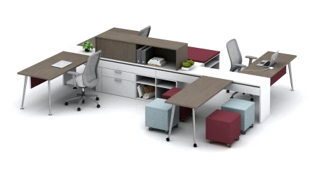 Calibrate Community with sliding worktops in the open plan Floorplate Area 16