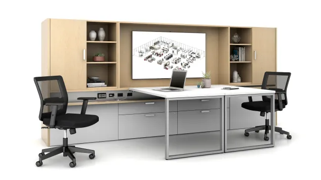 Calibrate Community with O Leg Supported Sliding Tables