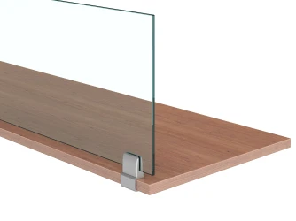 UnderSurface Mount Clip Support Screen with glass detail