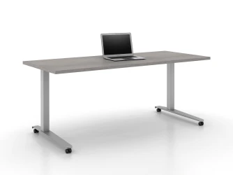 Day-to-Day Table with Steel C-Base on Casters