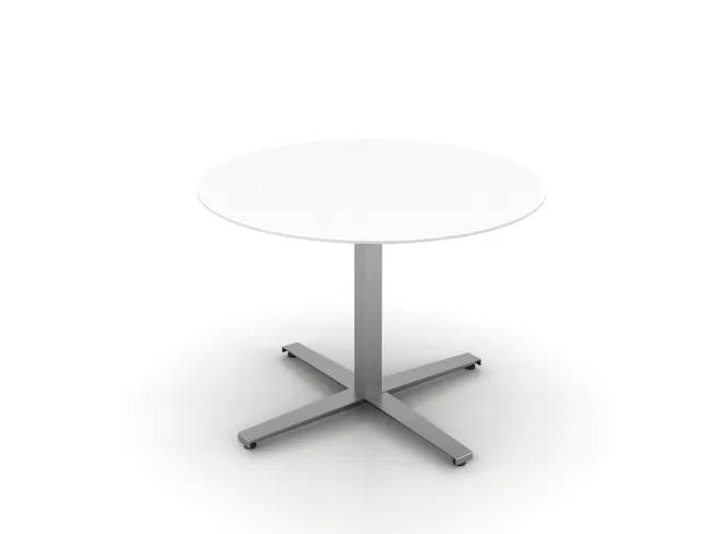 Day-to-Day Round Top Table with Steel X-base