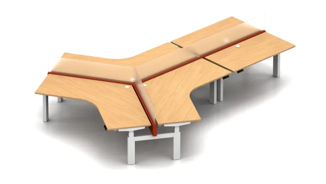 Encounter PowerBench with H-Leg base, 120 degree dogbone application