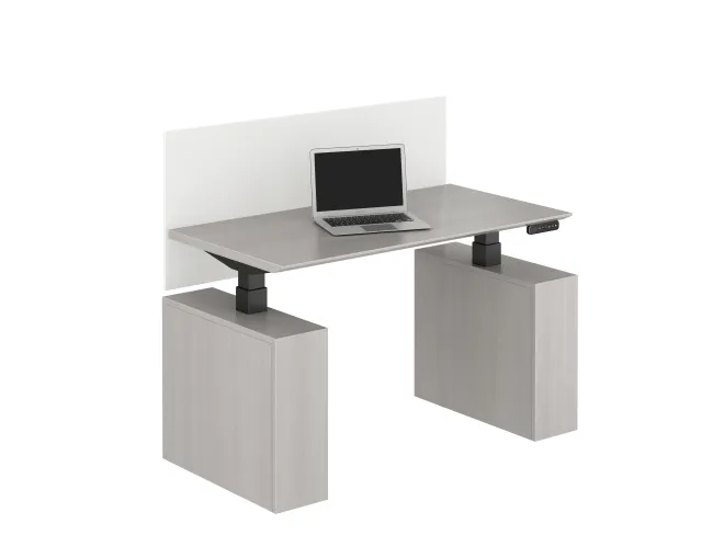Calibrate Series Executive Height Adjustable Desk in Low Position 