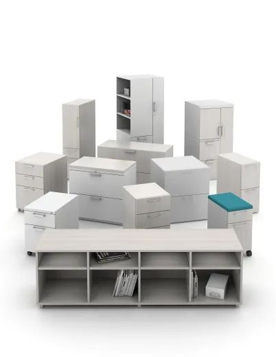 Calibrate and L Series Storage Family Shot - Vertical View