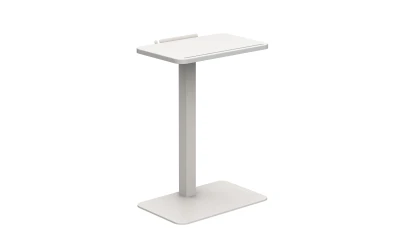 Laptop Table with Glacier White top and Grey Value base