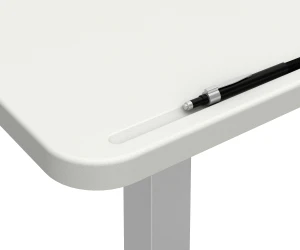 Laptop table in Cloud pencil tray detail