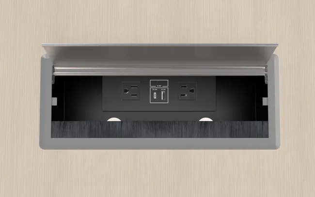 Calibrate Conference Table Top Power  Detail Open