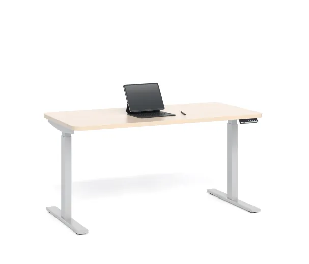 E Series height adjustable table with radius corners