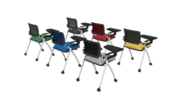 Stow Multipurpose Seating with Tablets up and Casters
