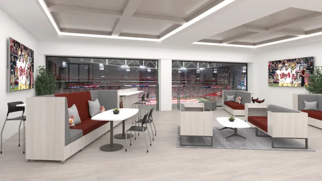 LB Lounge and Chatham Cove in Stadium Box setting
