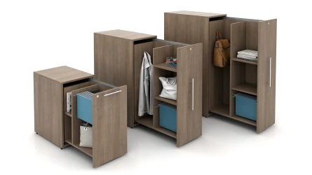 Calibrate Pantry Pull-out Storage shown in all sizes: 27”, 42” and 50”, open