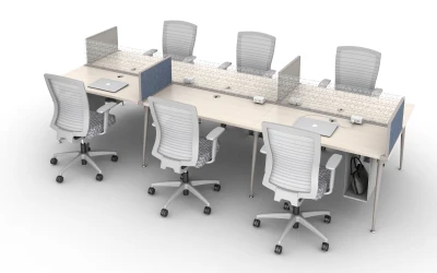 Oxygen Open Plan Desking with Custom Screens and Storage