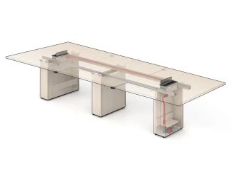 Calibrate Laminate Conference Table with power and data detail