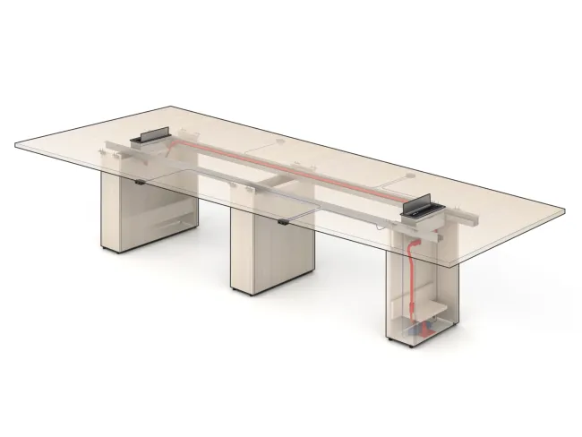 Calibrate Laminate Conference Table with power and data detail