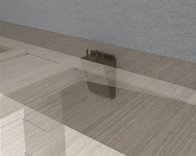 Molded Bracket, Height Adjustable Table, Detail