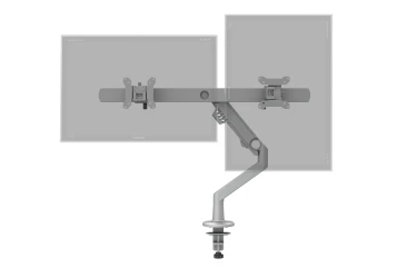 Standard Series Dual Monitor Arm for Shallow Depth Surfaces Portrait and Landscape Monitors