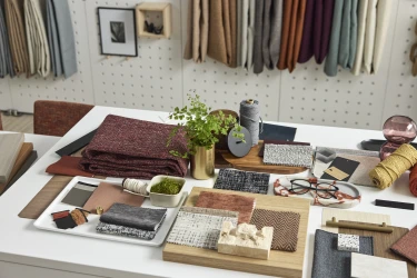 AIS NY Showroom, CMF Center, Itzee Stool, L Series Storage