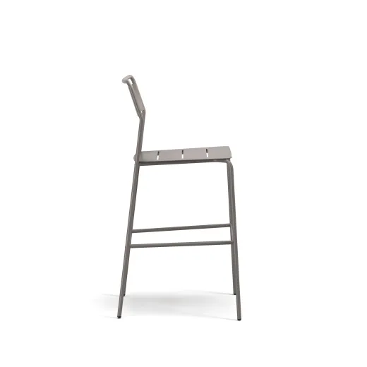 Cascades Armless Bar Stool, Side View
