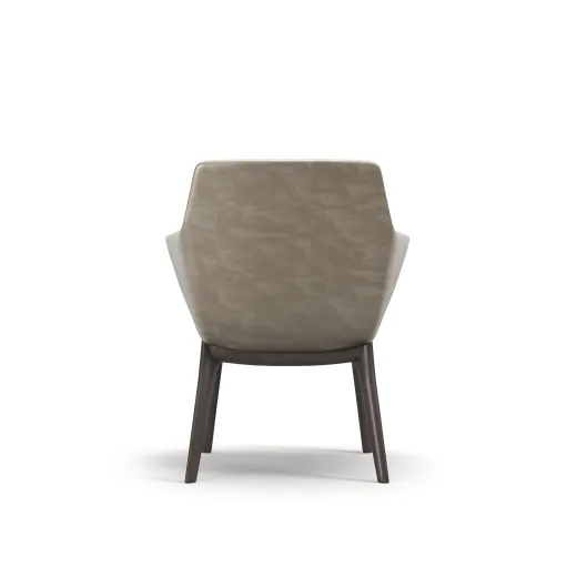 Ardyn, Low-back, 4-leg Wood base, back view