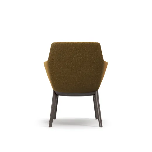 Ardyn, Low-back, 4-leg Wood base, back view