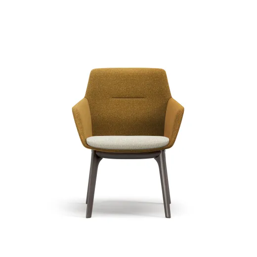 Ardyn, Low-back, 4-leg Wood base, front view
