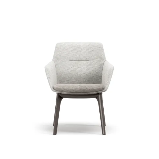 Ardyn, Low-back, 4-leg Wood base, front view