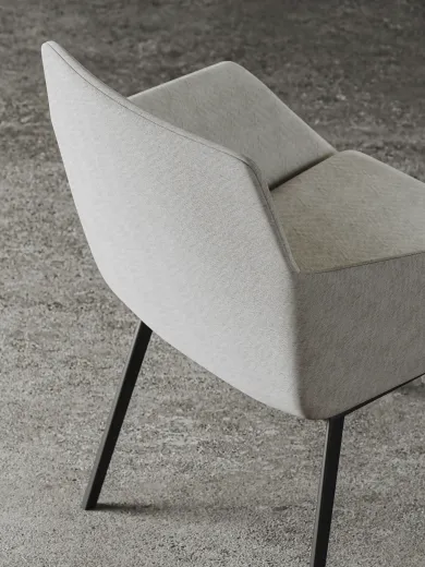 Ardyn, Low-back, 4-leg Metal base, Detail