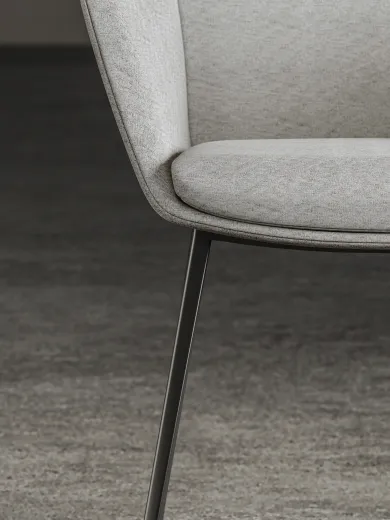 Ardyn, Low-back, 4-leg Metal base, Detail