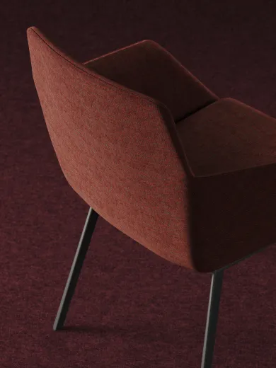 Ardyn, Low-back, 4-leg Metal base, Detail