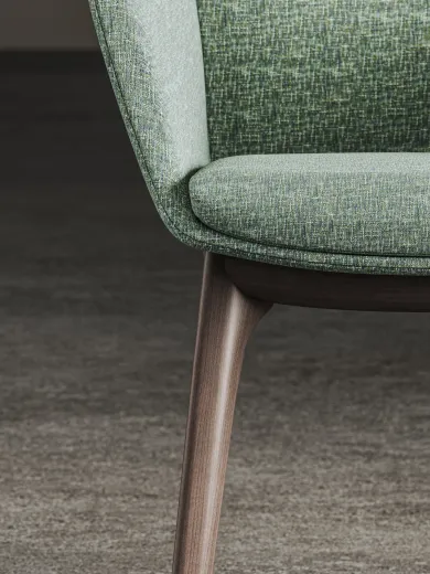 Ardyn, Low-back, 4-leg Wood base, Detail