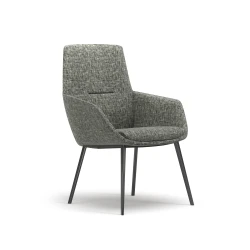 Ardyn, Mid-back, 4-leg Metal base, 3/4 view