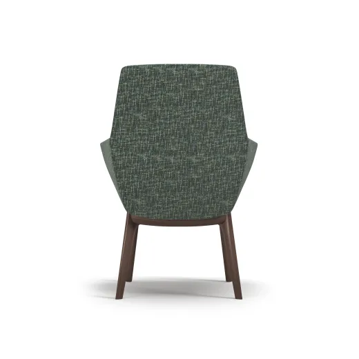 Ardyn, Mid-back, 4-leg Wood base, Back view